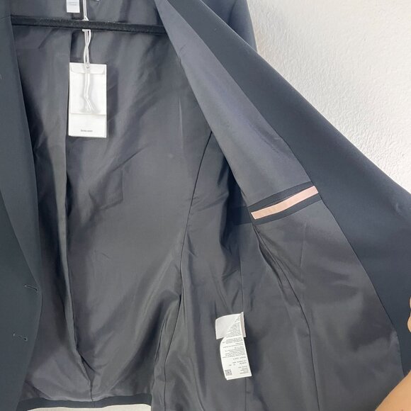 NEW Hugo Boss Womens 14 Black Blazer Two Button Jacket Career Work - Picture 10 of 14